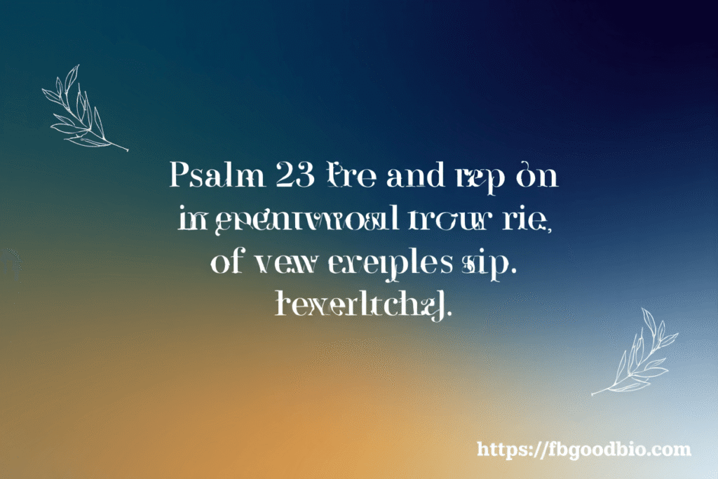 God’s protection and guidance in Psalm 23