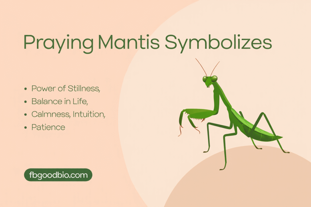 Spiritual nourishment through the praying mantis symbolism
