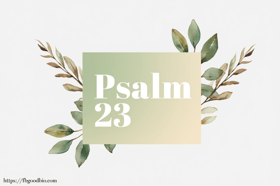 Psalm 23 as a source of comfort and spiritual guidance