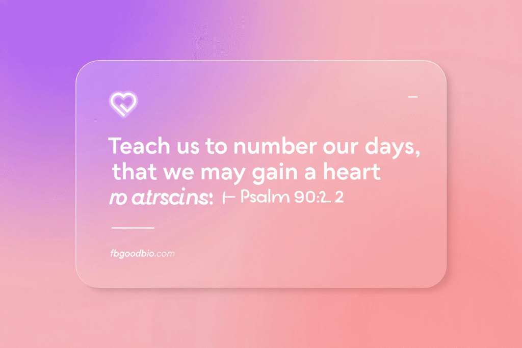 Embracing God’s eternal nature and the wisdom of Psalm 90:12.