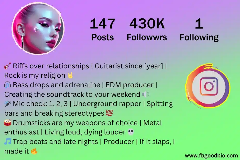 Music Bio for Instagram 4