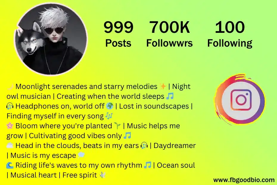 Music Bio for Instagram 6