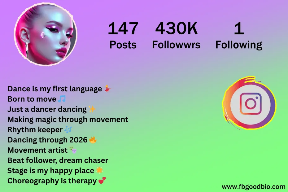 dance bio for instagram 4