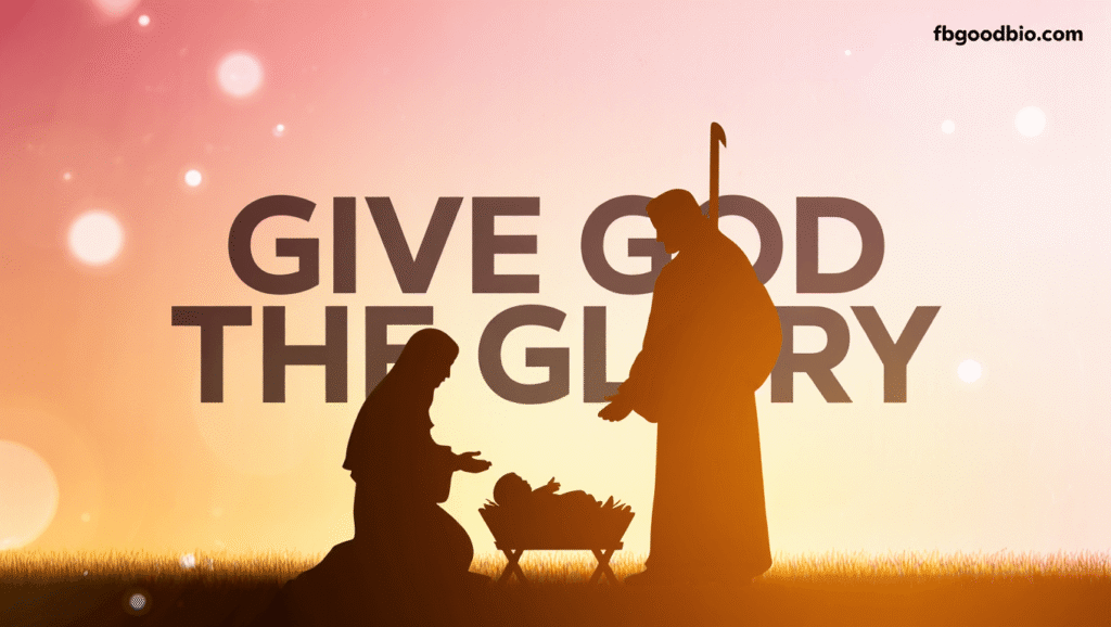 Glorifying God through acts of kindness and love.