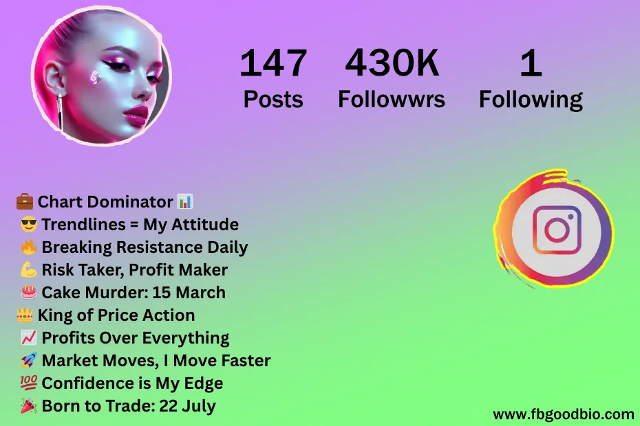 trader bio for instagram
