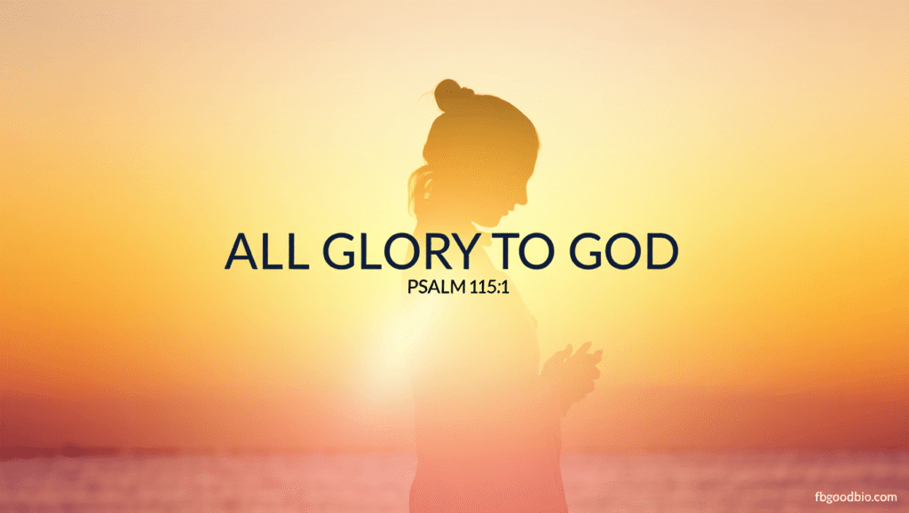 A person praying to give God glory in their life.