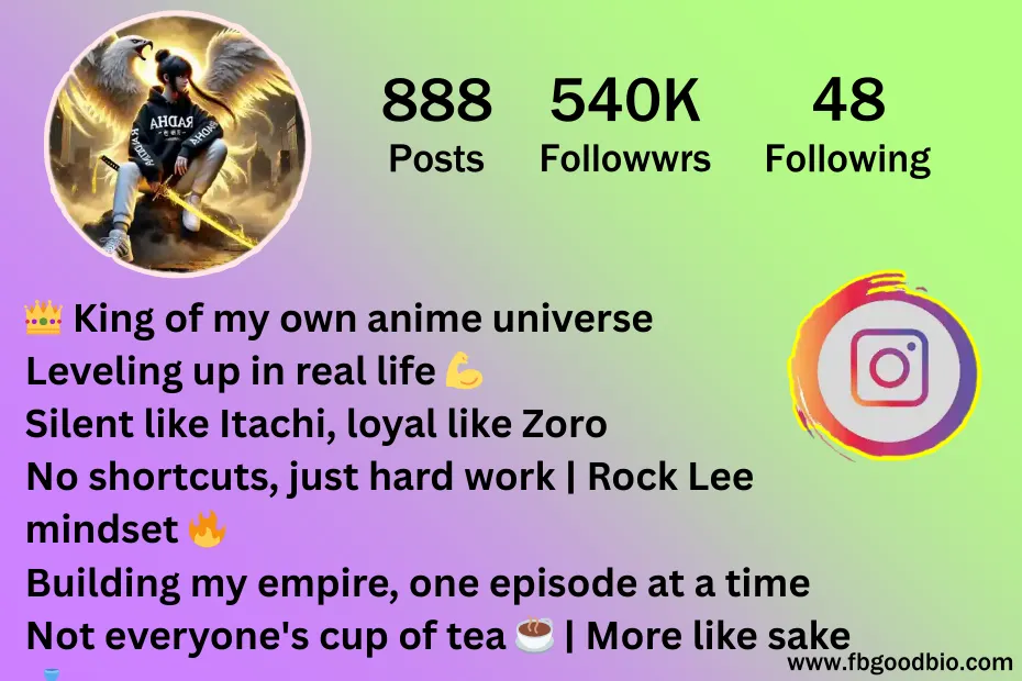 anime bio for instagram 1