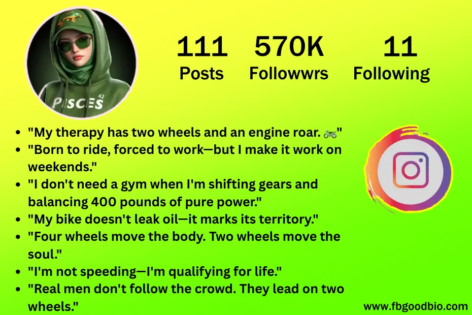 attitude bike captions for instagram