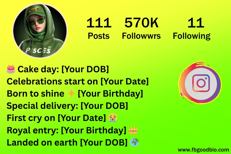 birthday bio for instagram