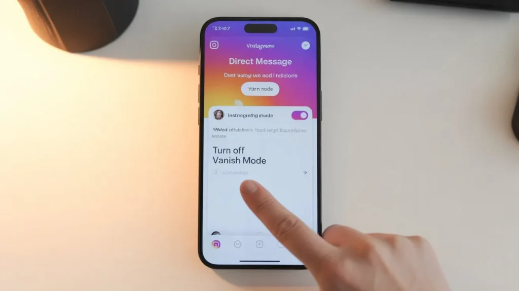 how to turn off vanish mode on instagram