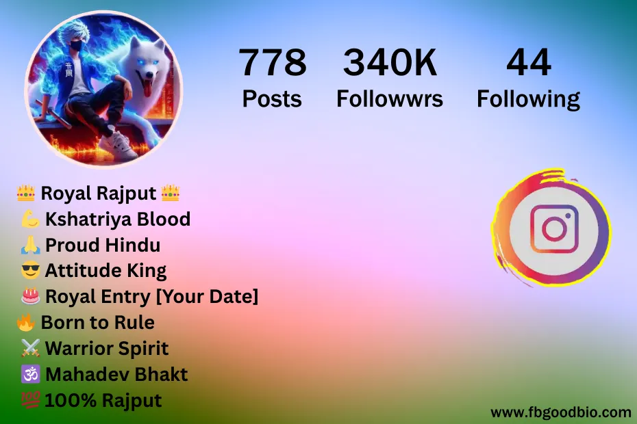 instagram bio for boys rajput