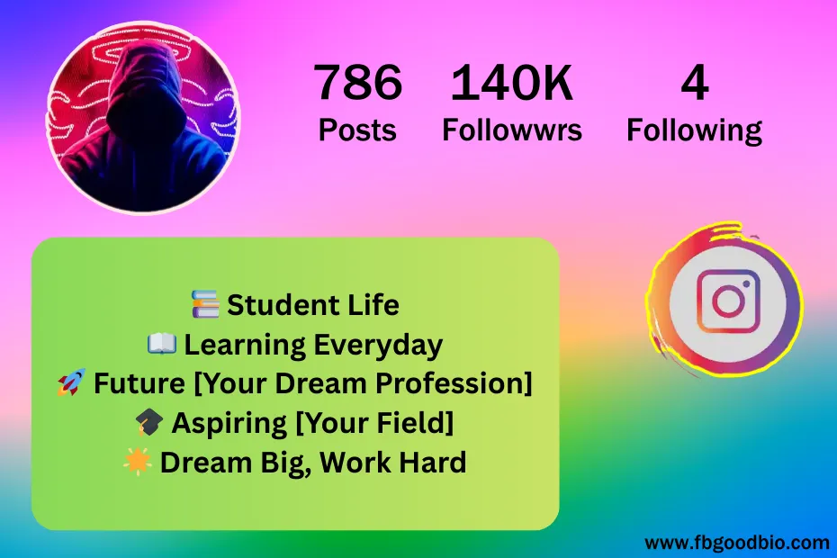 instagram bio student boy 9