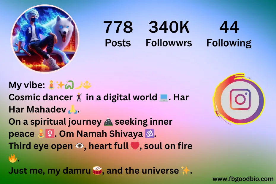 mahadev bio for instagram 1