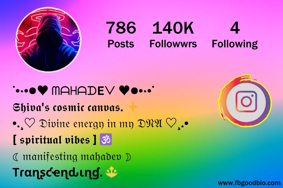 mahadev bio for instagram 2