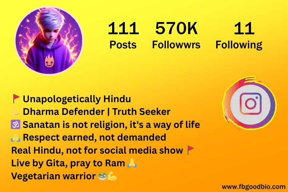 sanatani bio ideas 2