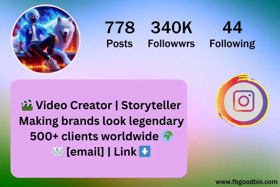 video creator bio for instagram 8