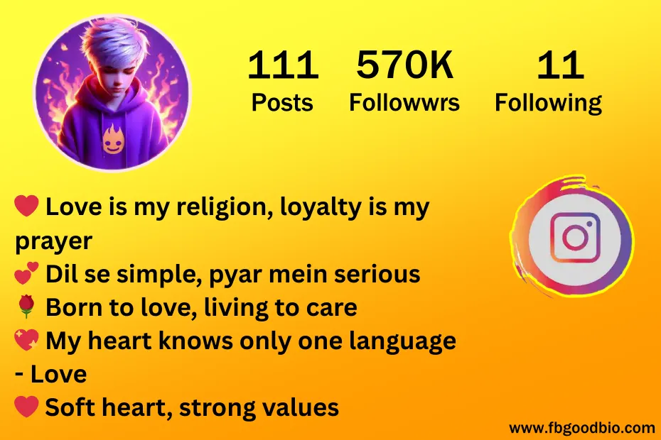 इंस्टाग्राम बायो love