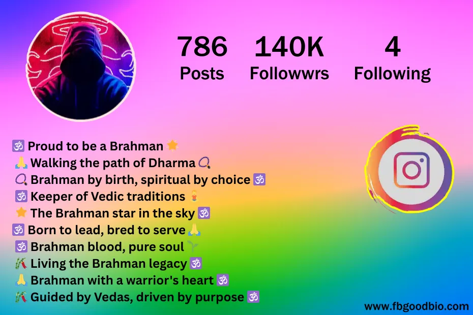 ब्राह्मण bio for instagram in hindi